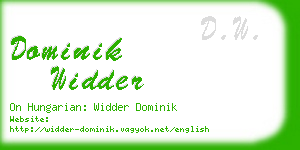 dominik widder business card